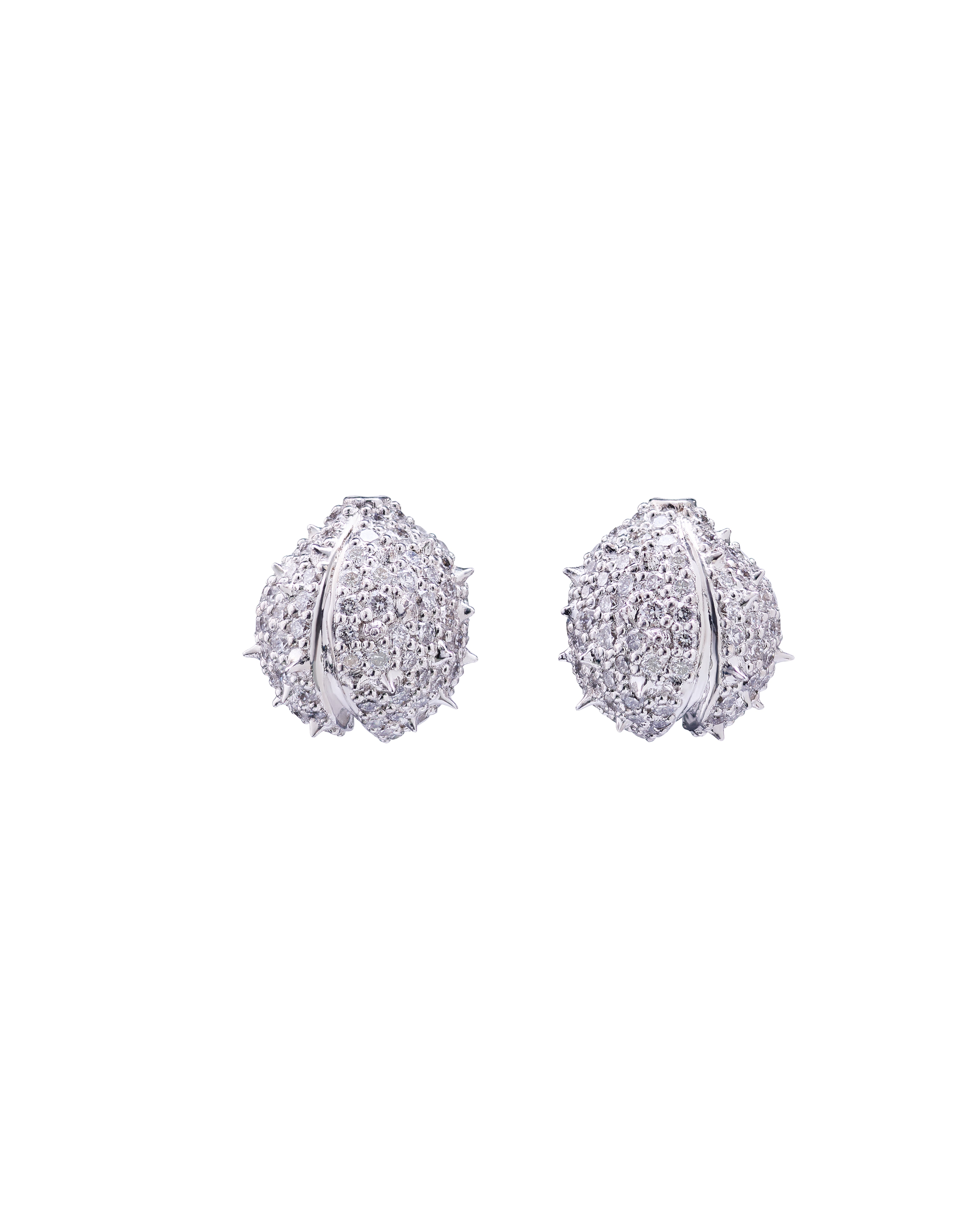 K51 Chestnut earrings with diamonds