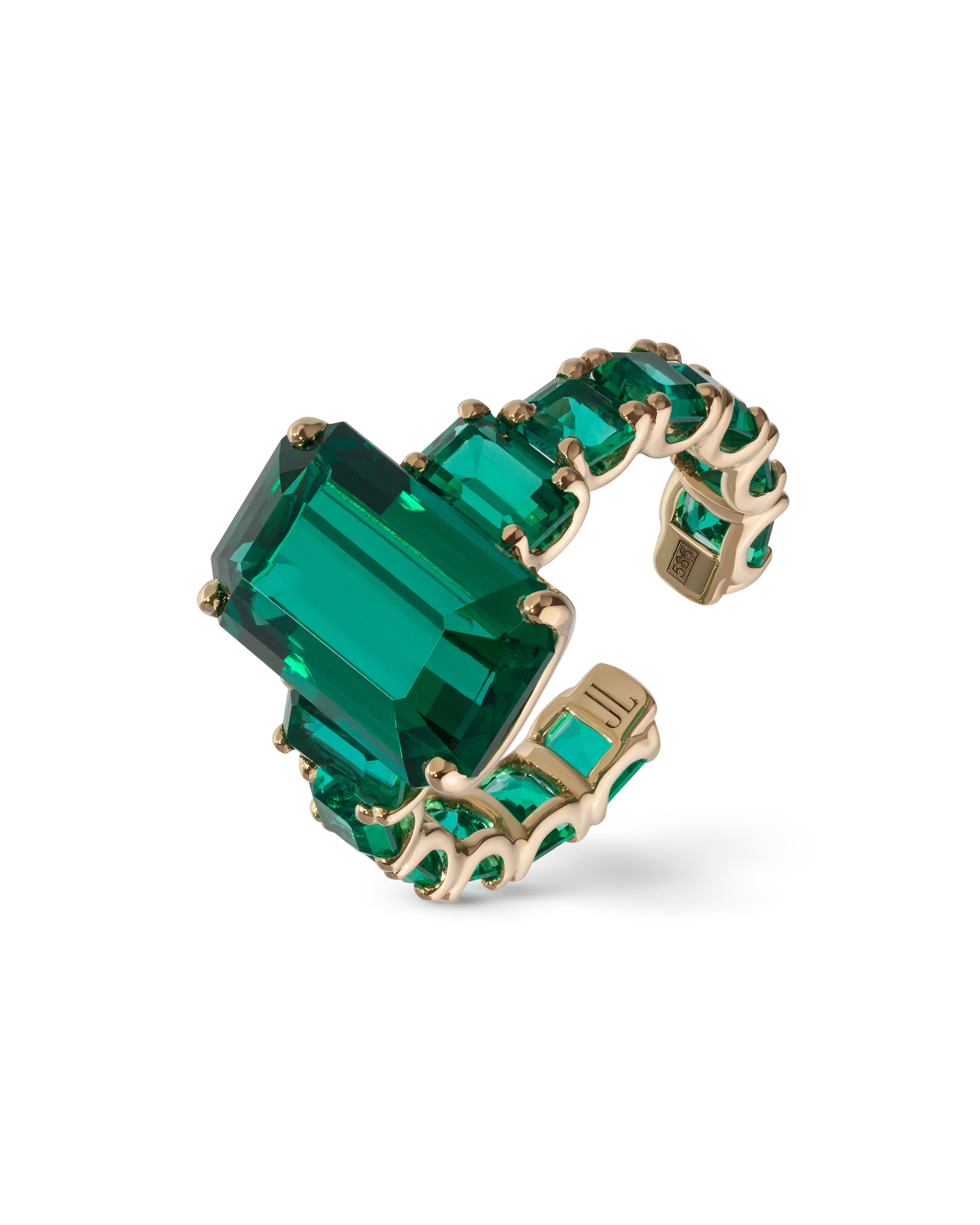 EL15 Ring with emeralds