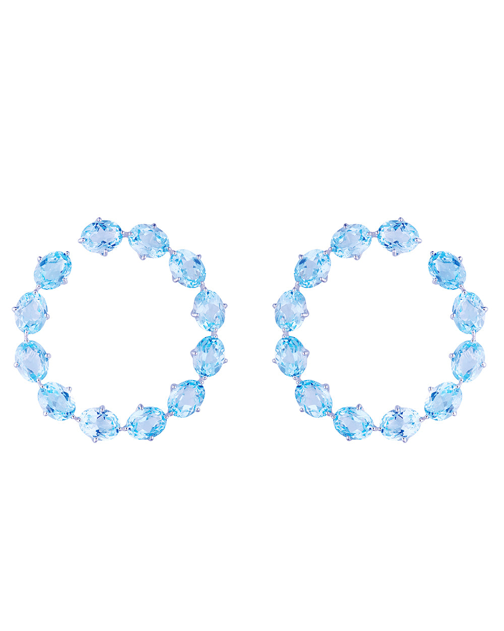 OC06 Earrings with sky blue topaz