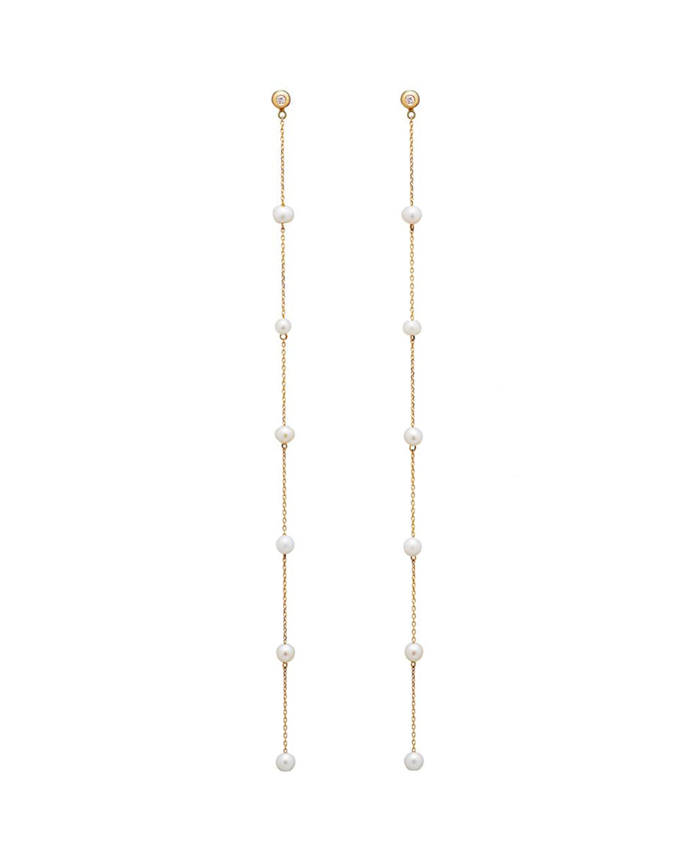 SM41 Earrings Lane with white pearls and diamonds