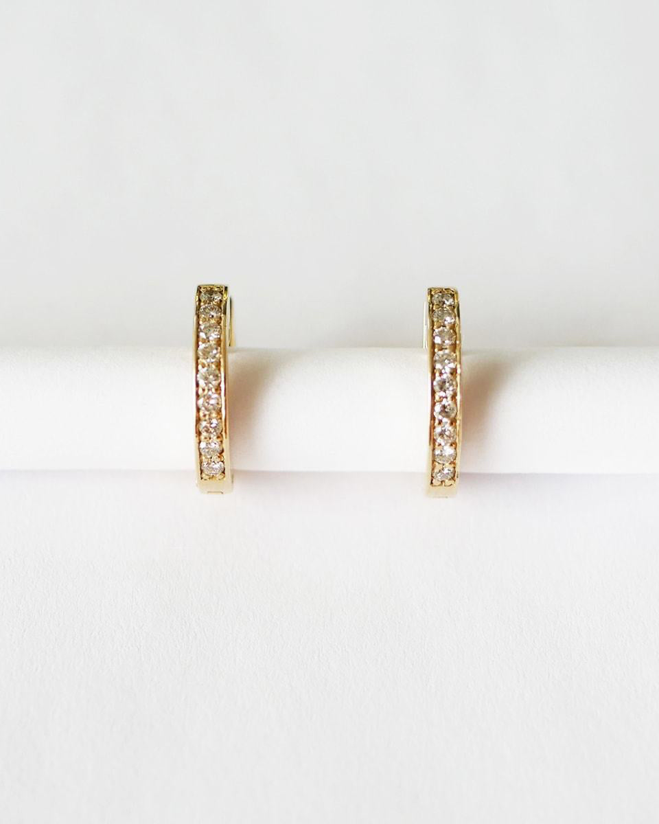 TR01 Ray Earrings with diamonds