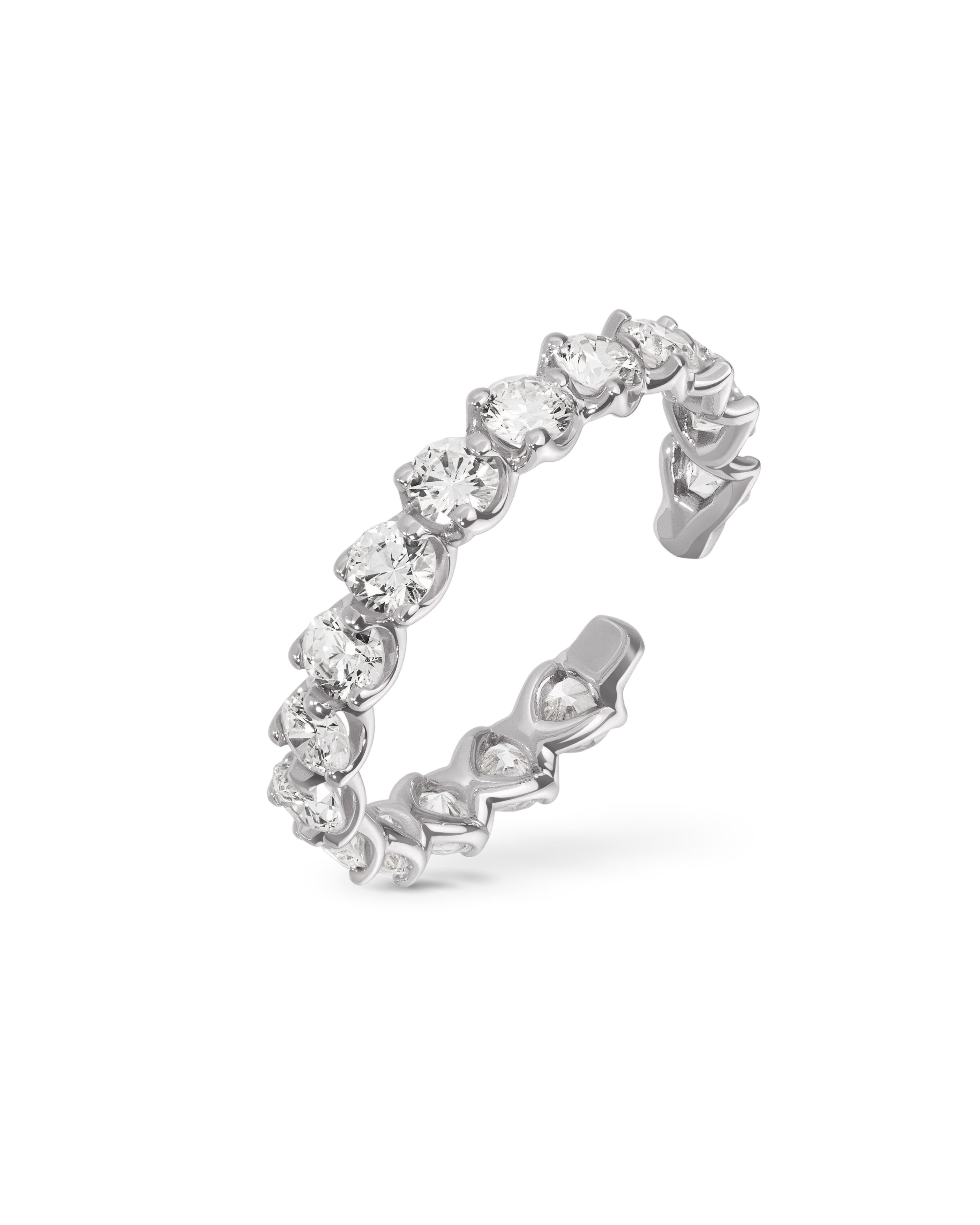EL13 Cuff ring with diamonds
