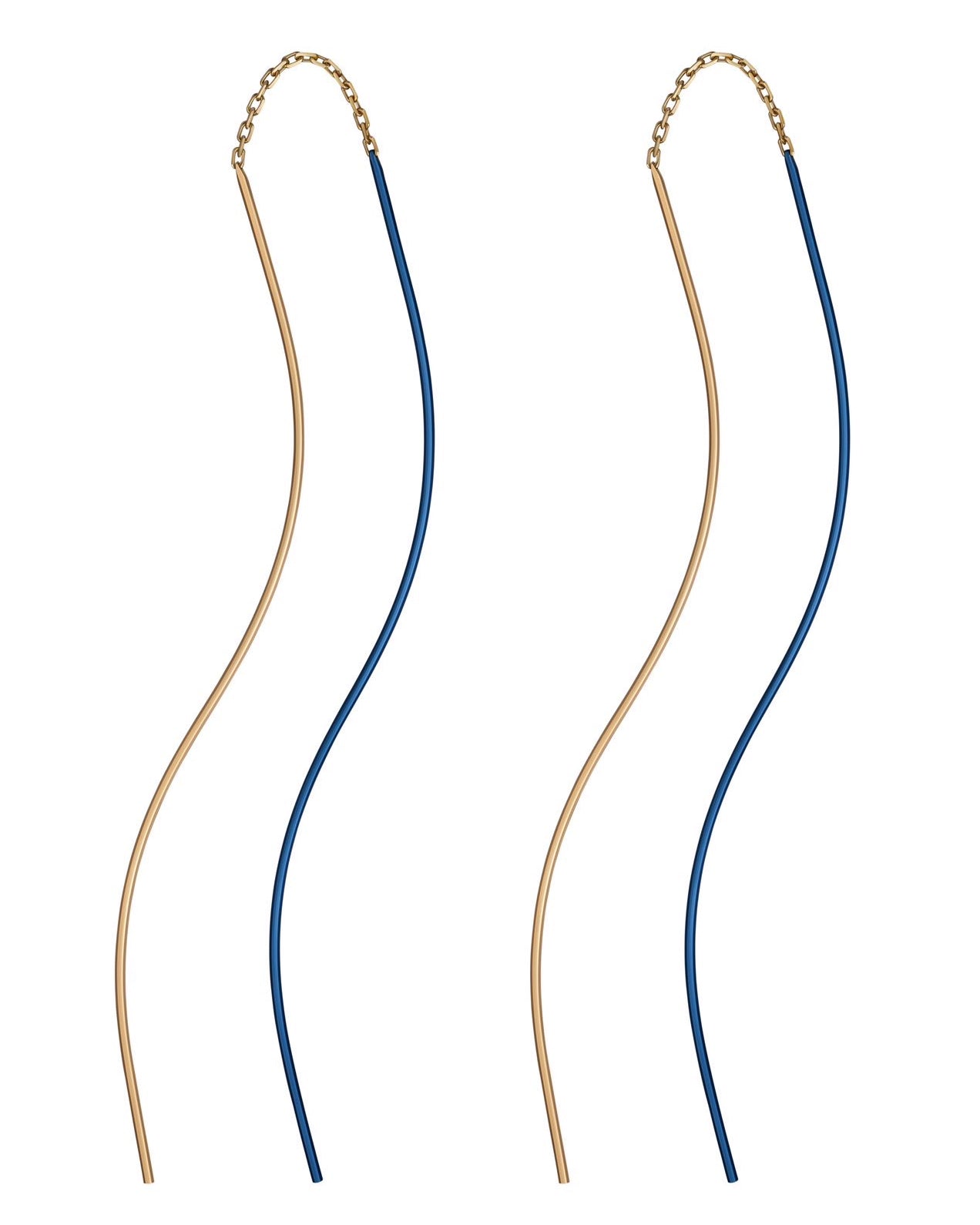 DNA03 Earrings with blue nano-ceramics