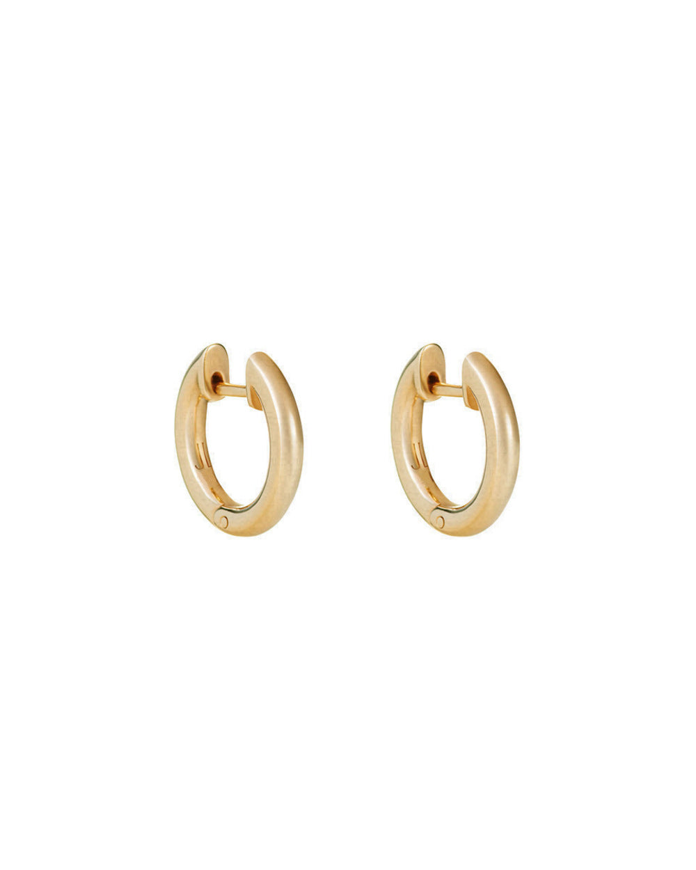 K18 Basic hoops S earrings made of brass plated with 24K gold / diameter 16.5 mm