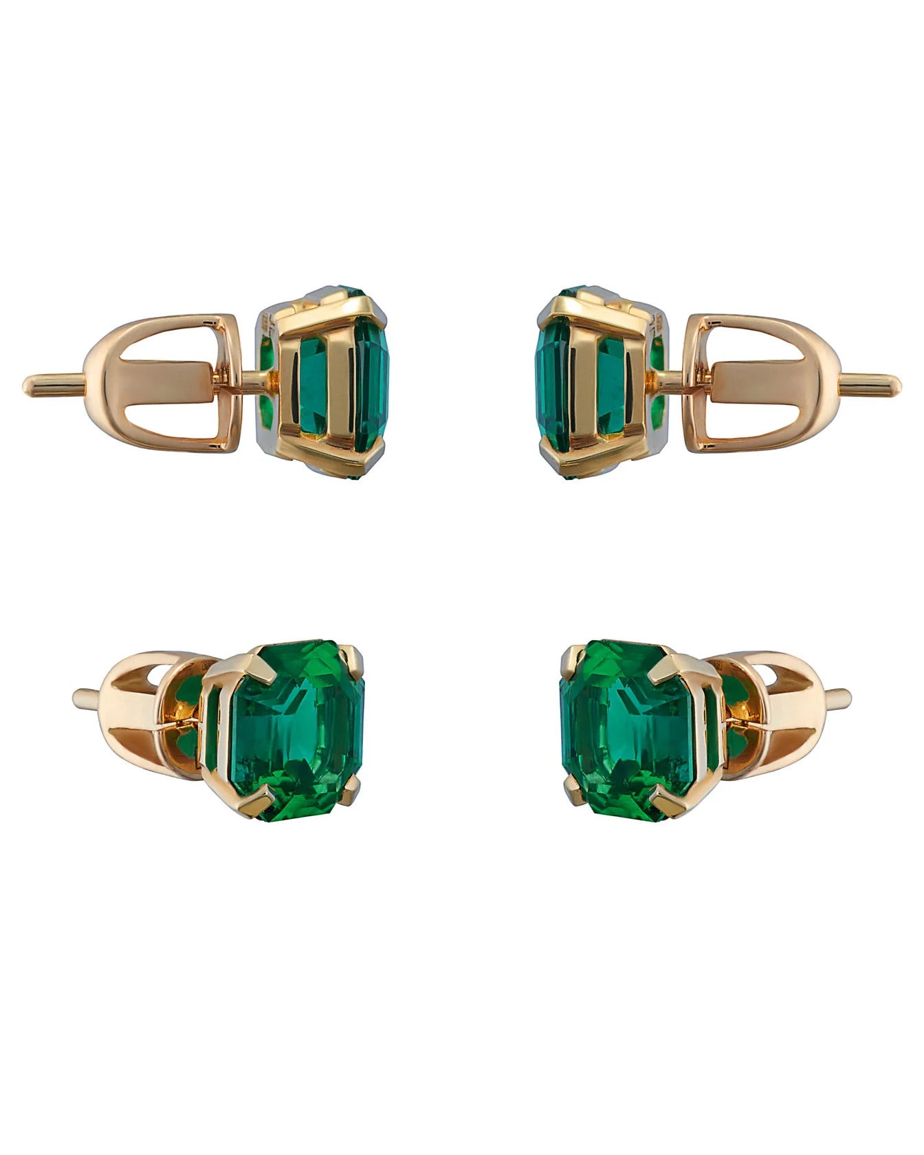 TR17 Octagon earrings with emerald
