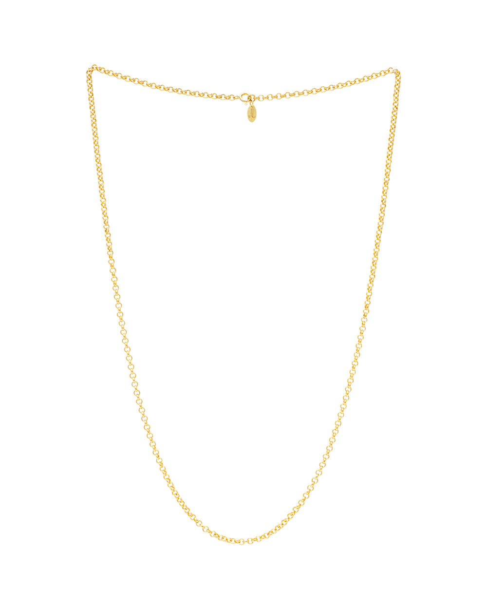 K20 Roller weaving necklace made of brass plated with 24K gold / length 75-90 cm