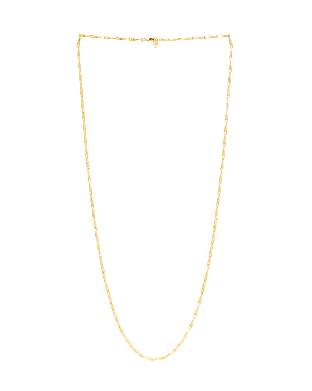 K22 Vintage necklace made of brass plated with 24K gold / length 90 cm
