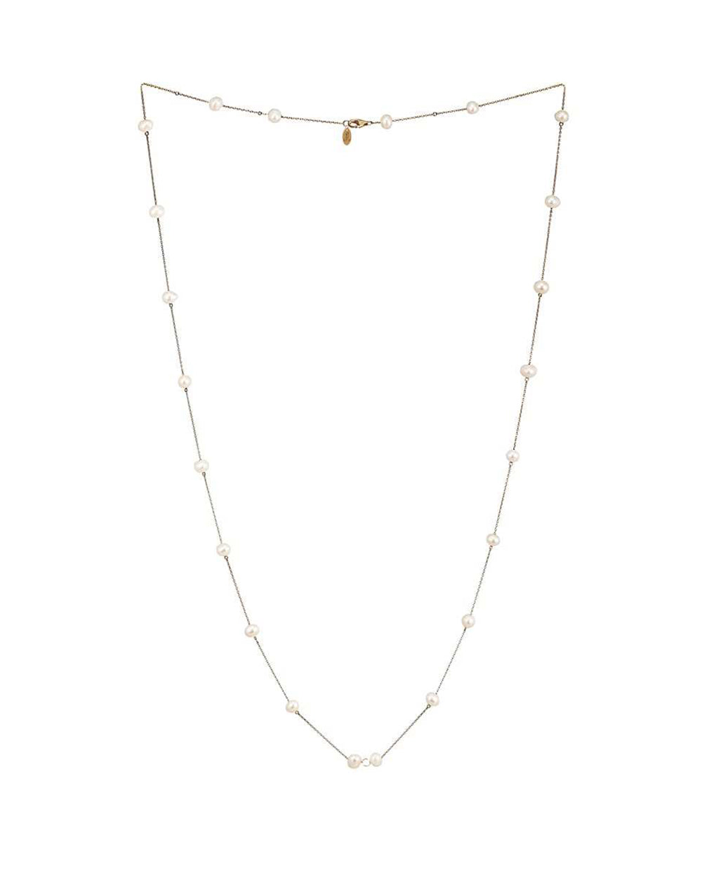 SM05 Lane long white pearl necklace
