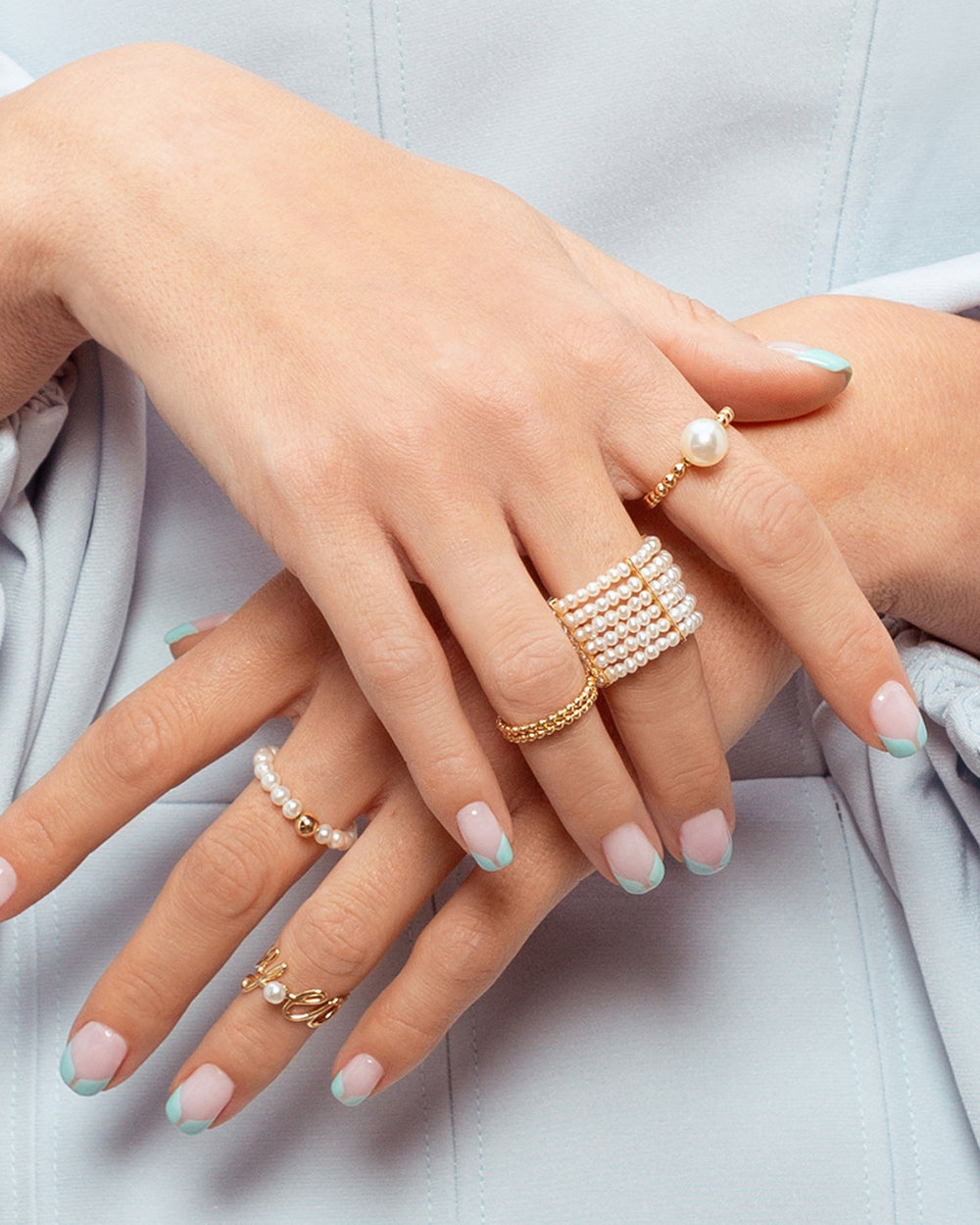 SM48 Ring with pearls and diamond