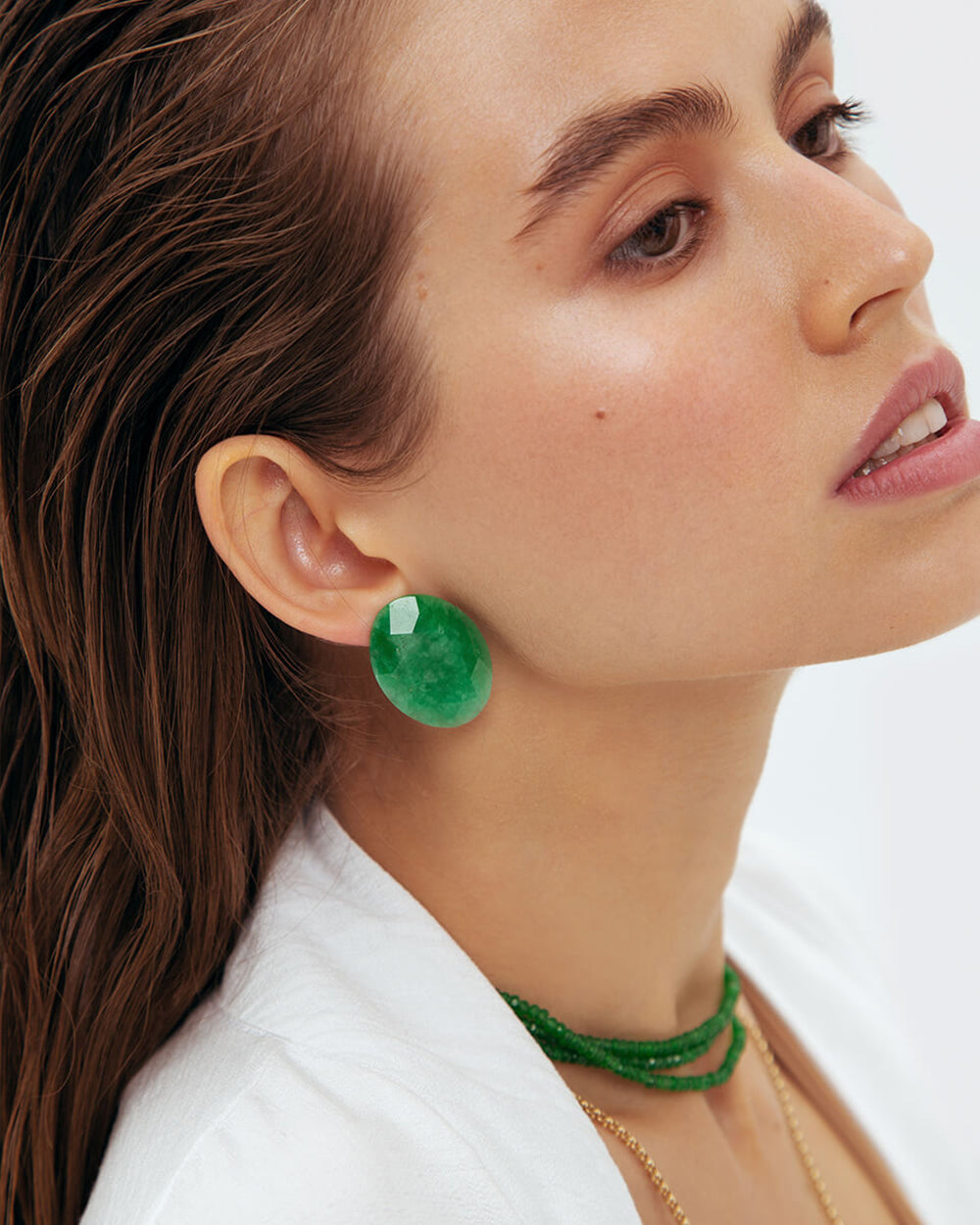 Chrysopras earrings