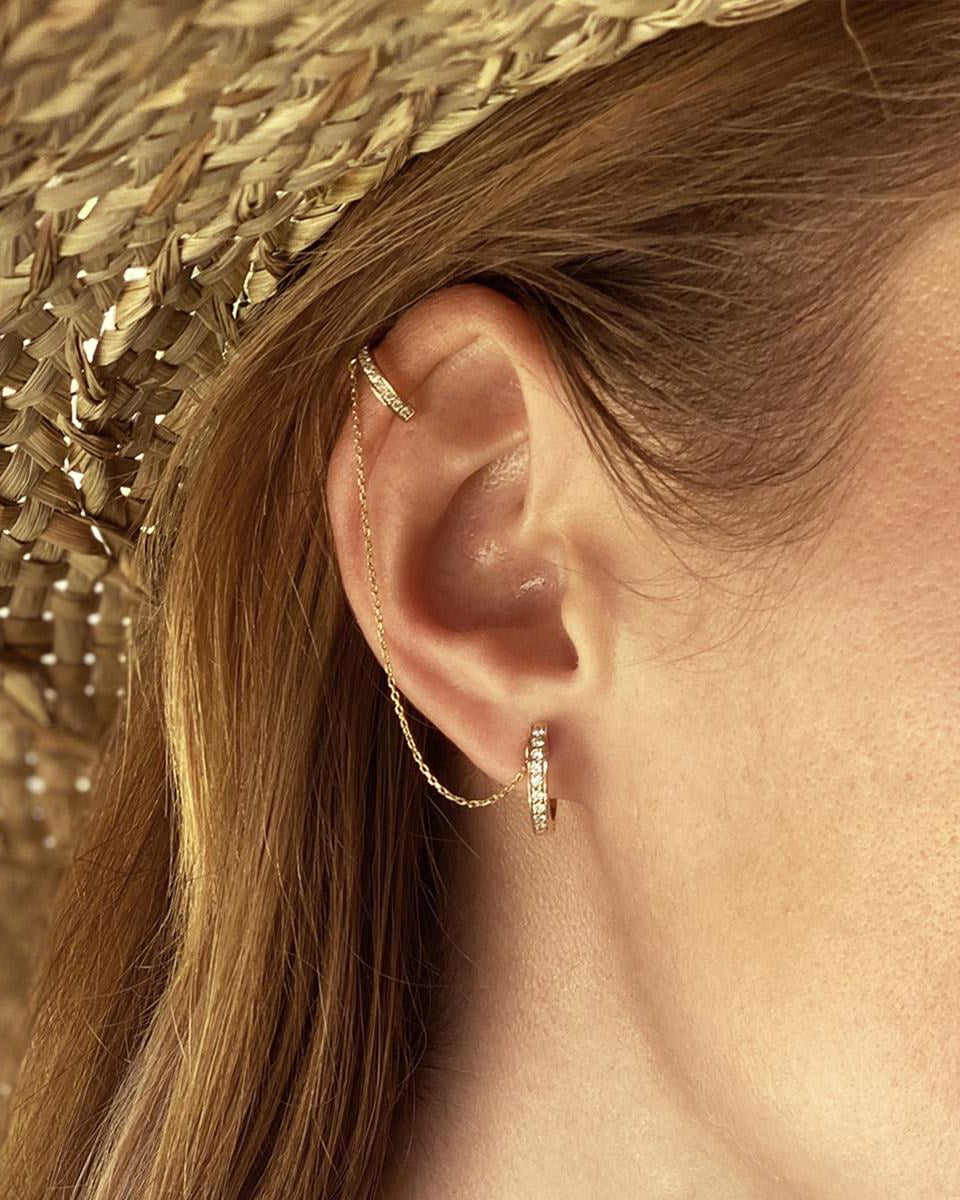 TR01 Ray Earrings with diamonds